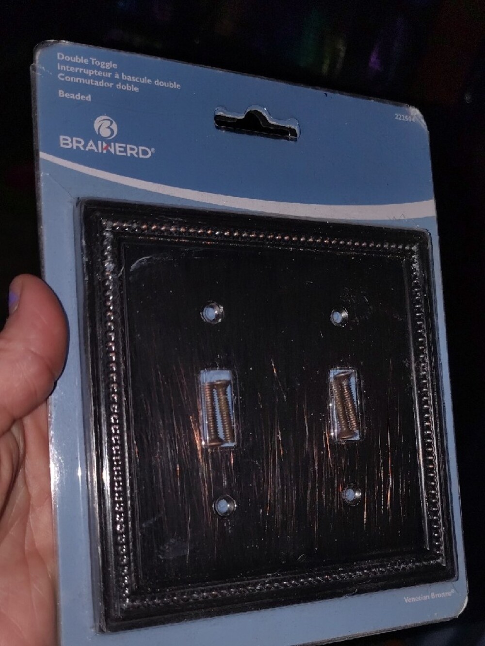 Brainerd Venetian Bronze Double Toggle Wall Plate